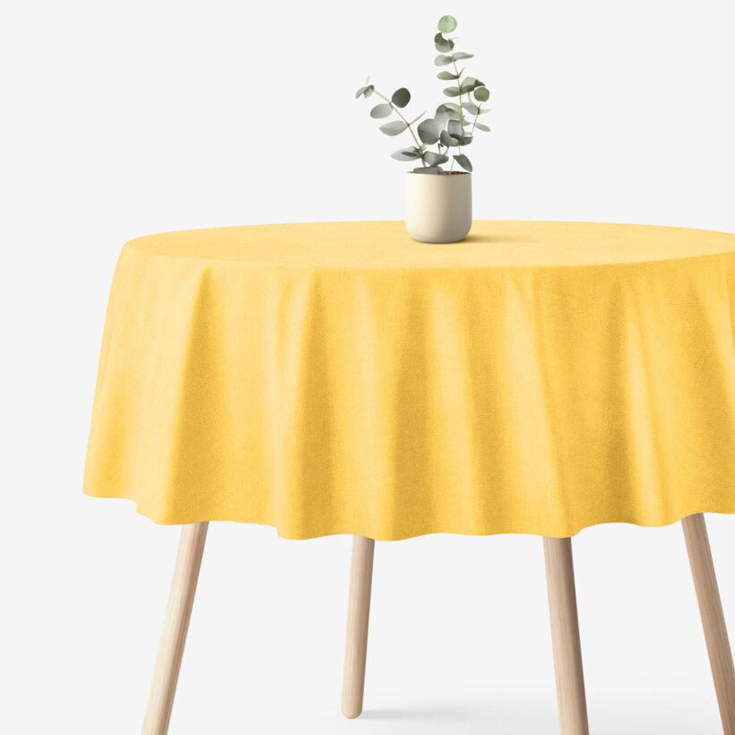Runde Tischdecke Malaga - gelb