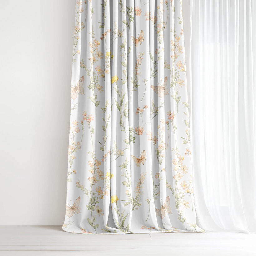 Dekorativer Vorhang – Schmetterlingsgarten