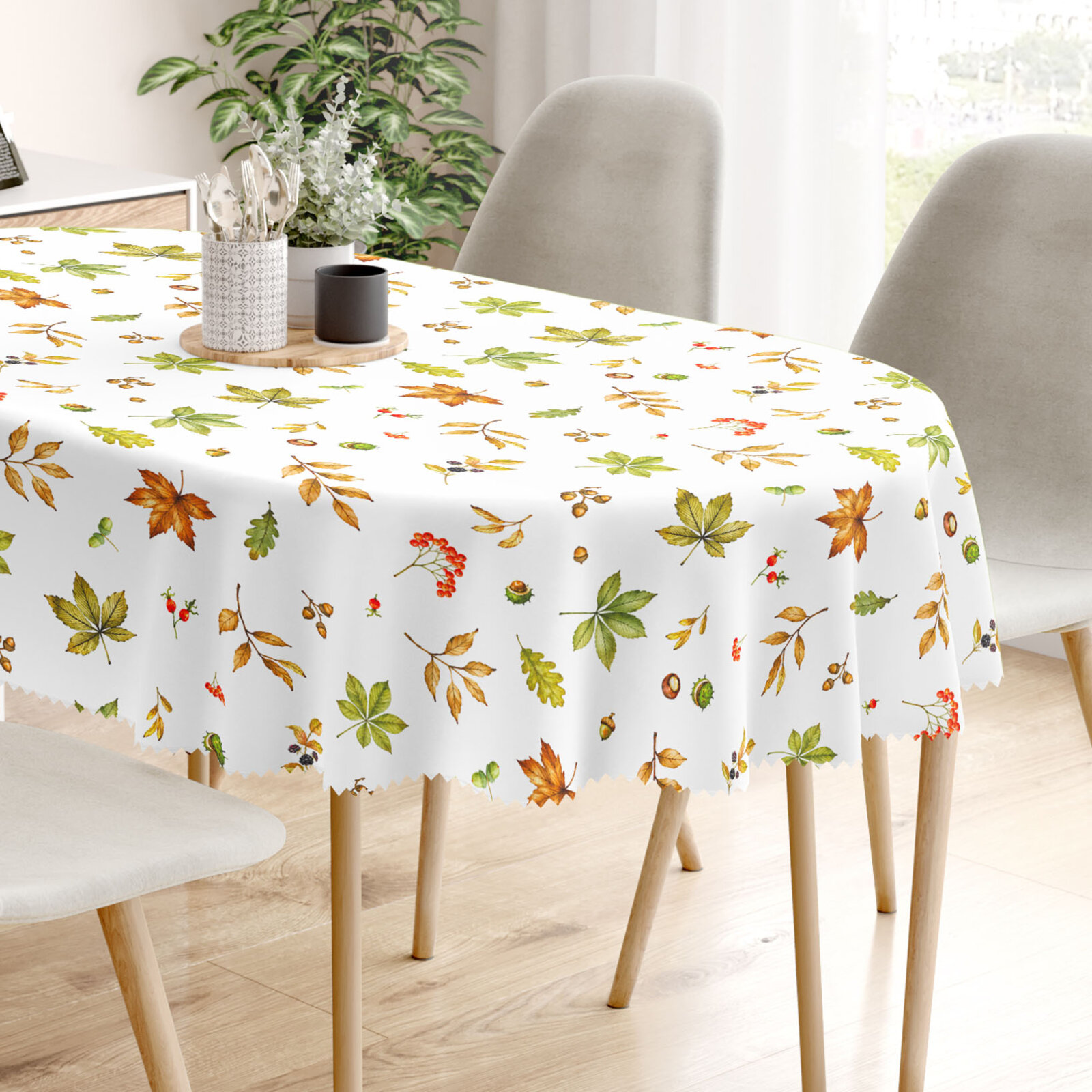 Ovale Tischdecke Teflon - Zauber des Herbstes