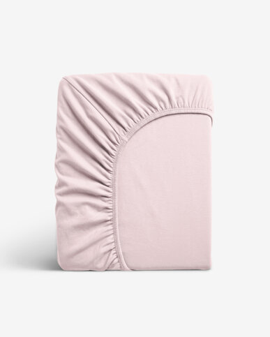 Elastisches Bambus-Spannbettlaken - hellrosa