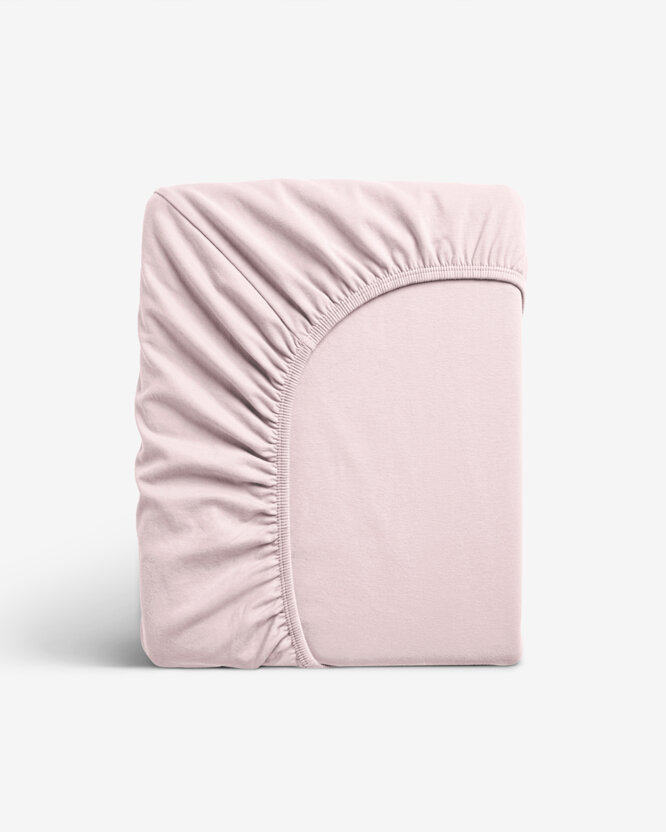 Elastisches Bambus-Spannbettlaken - hellrosa