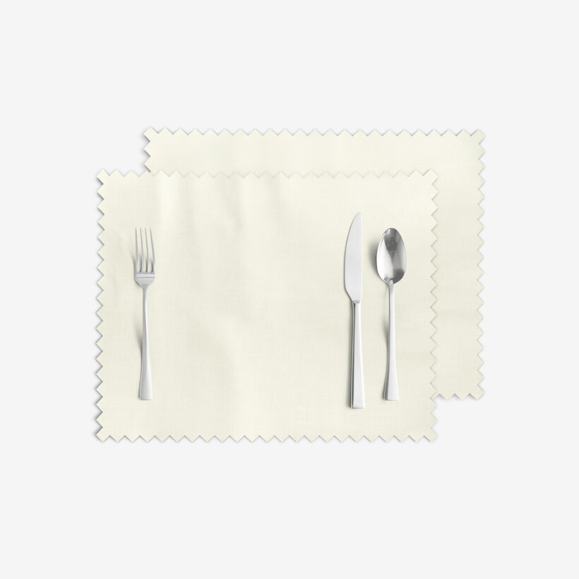 Tischsets Teflon - creme - 2 Stück