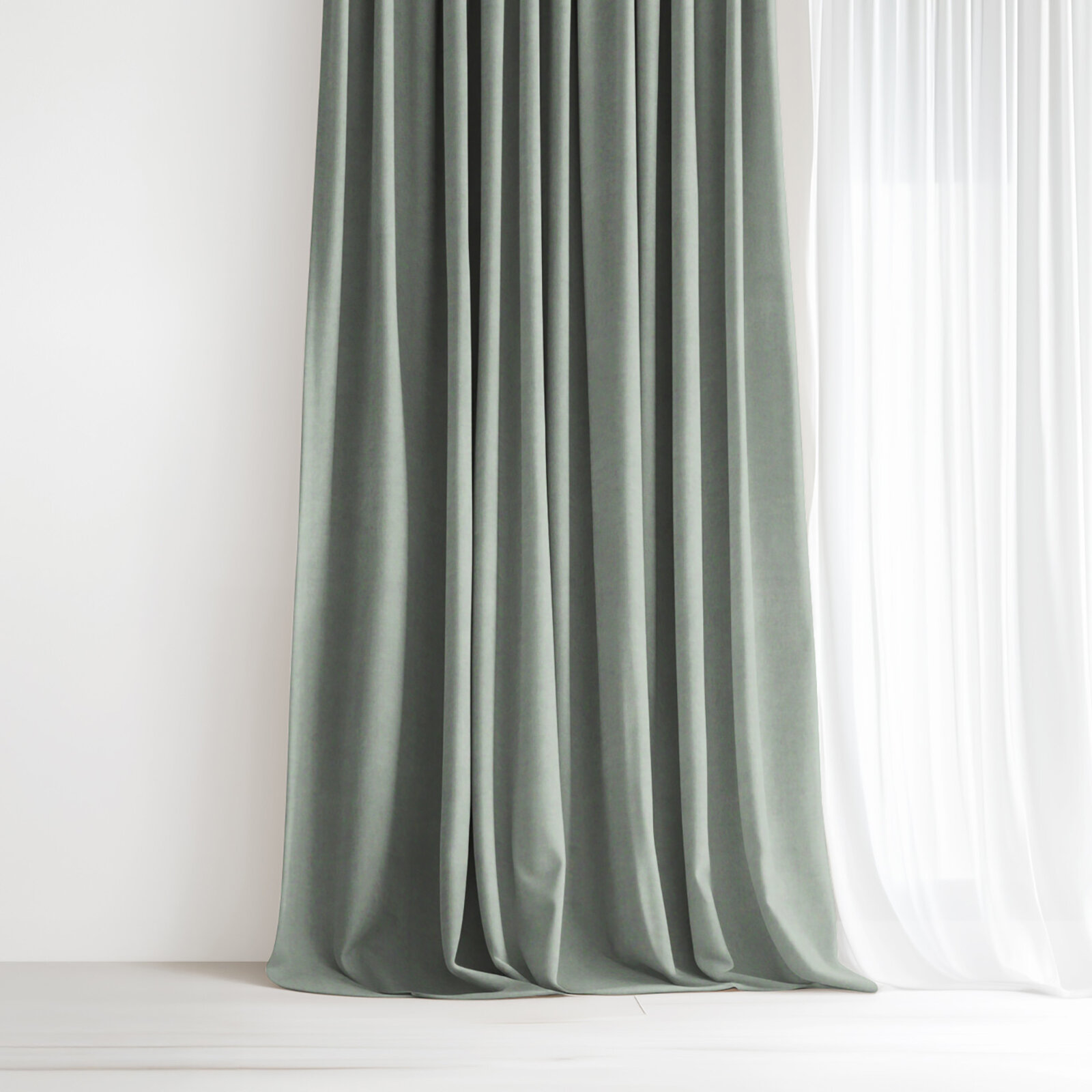 Dekorativer Vorhang Marbella - salbeigrün