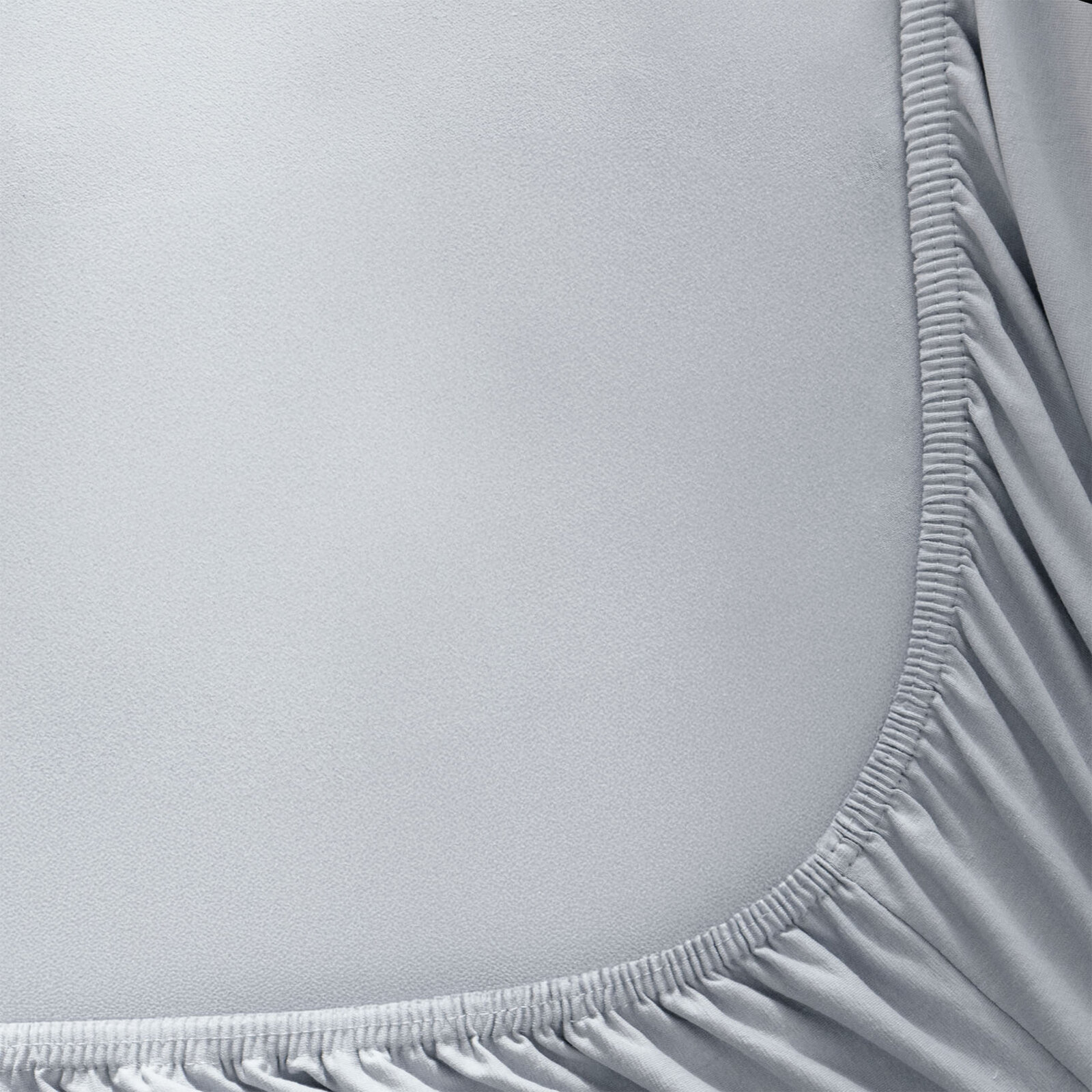 Bettlaken Jersey mit Gummiband - grau