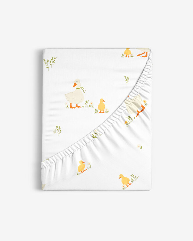 Ostern Spannbettlaken aus Baumwolle - Enten