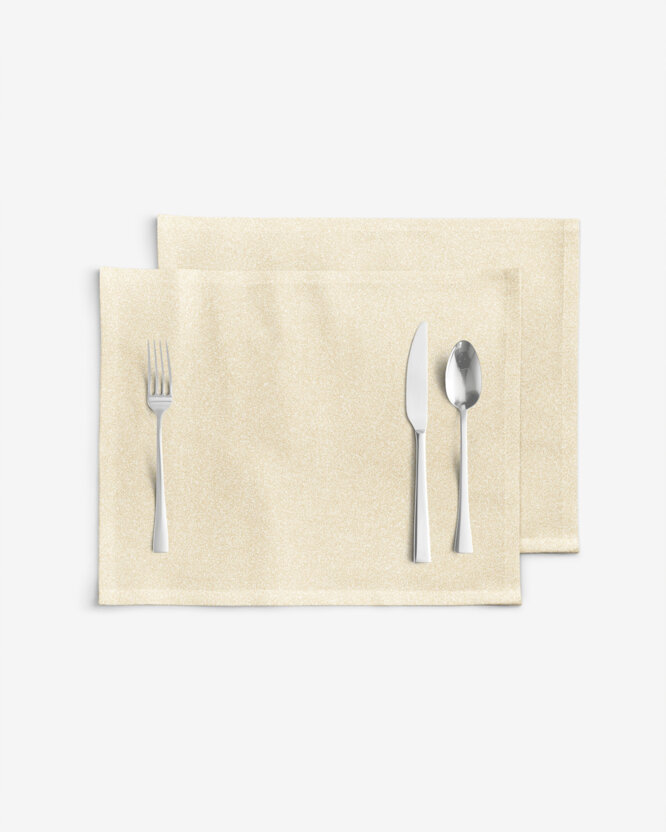 Exklusives Weihnachtstischset - goldfarbe mit Glitzereffekt - Set 2 Stücke