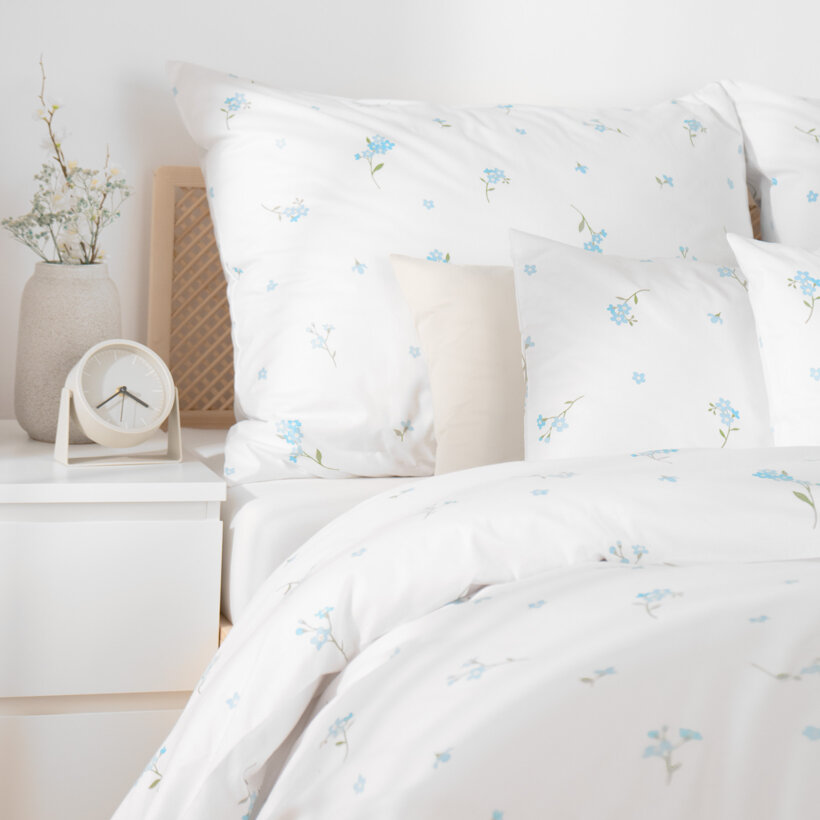 Bettwäsche aus Baumwolle - Vergissmeinnicht