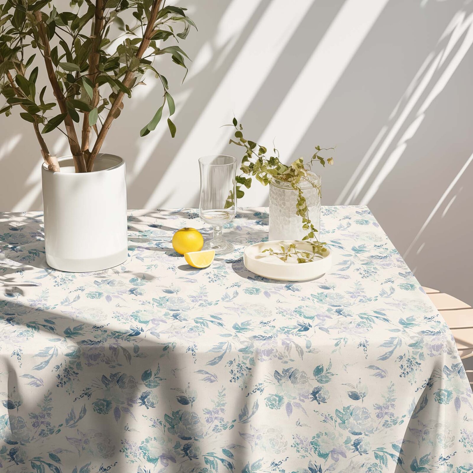 Eckige Tischdecke Valencia - Pflanzenabdrücke