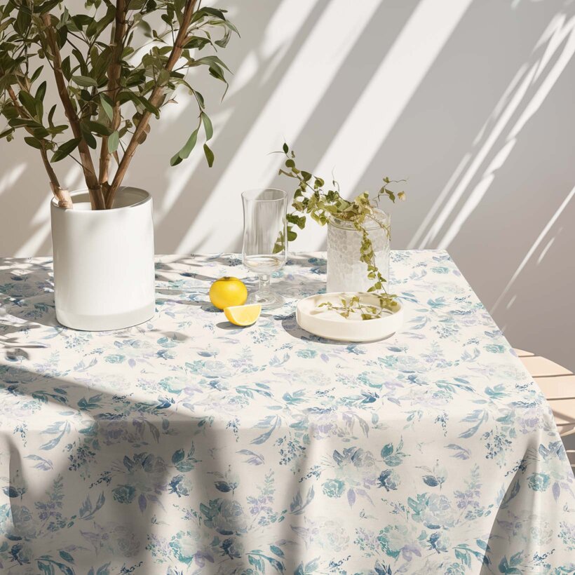 Eckige Tischdecke Valencia - Pflanzenabdrücke