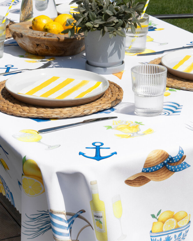 Eckige Tischdecke Teflon - italienischer Sommer