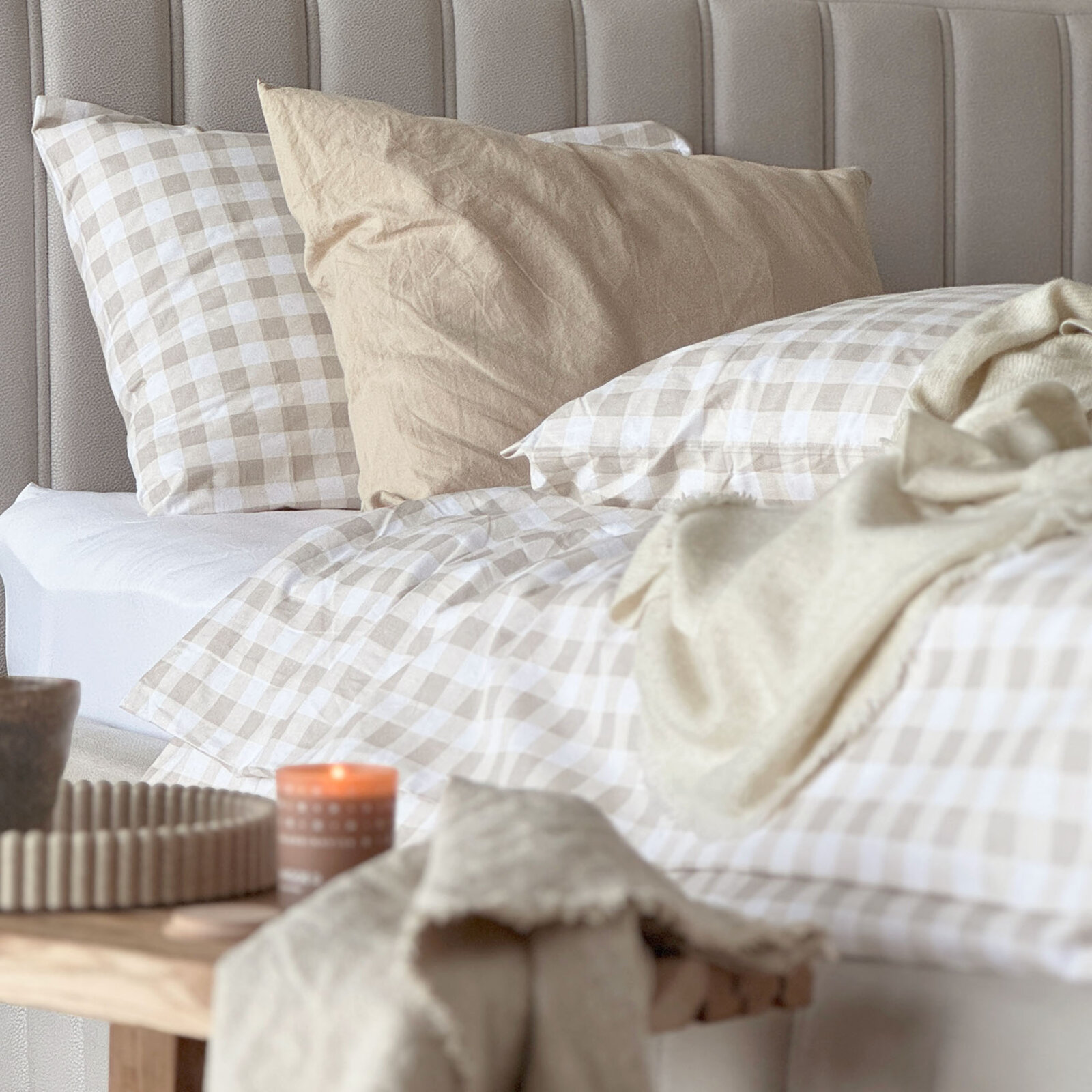 Bettwäsche aus Baumwolle - Latte Würfel