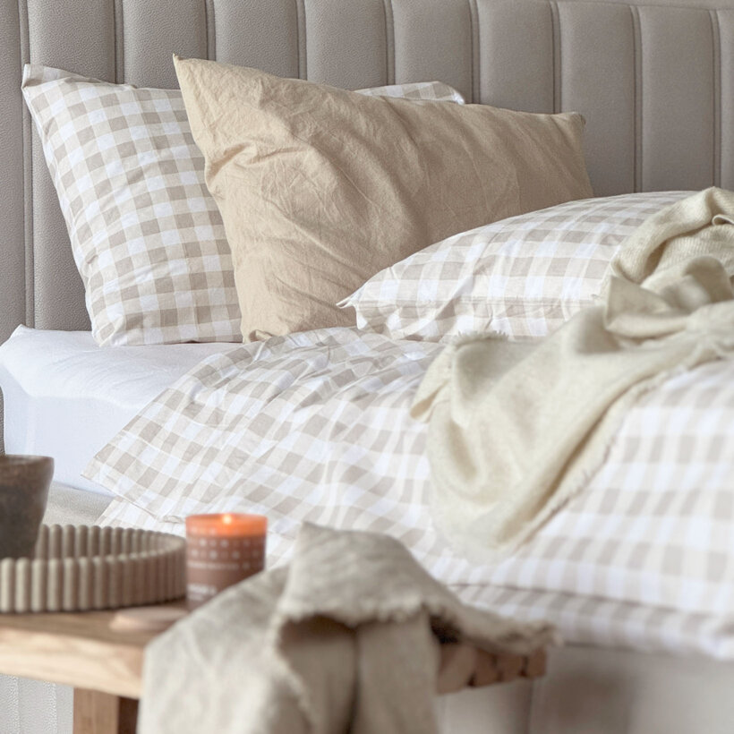 Bettwäsche aus Baumwolle - Latte Würfel