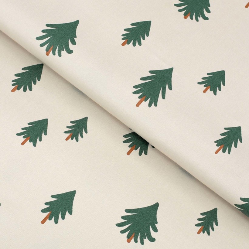 Weihnachtlicher Baumwollköper - Bäumchen auf natur