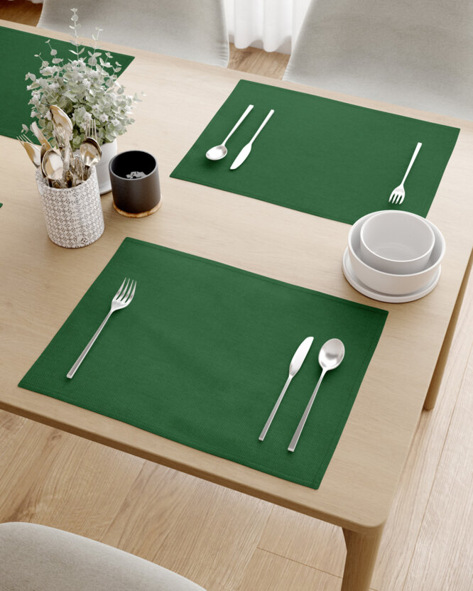 Weihnachtliches Tischset Malaga - dunkelgrün - Set 2 Stück