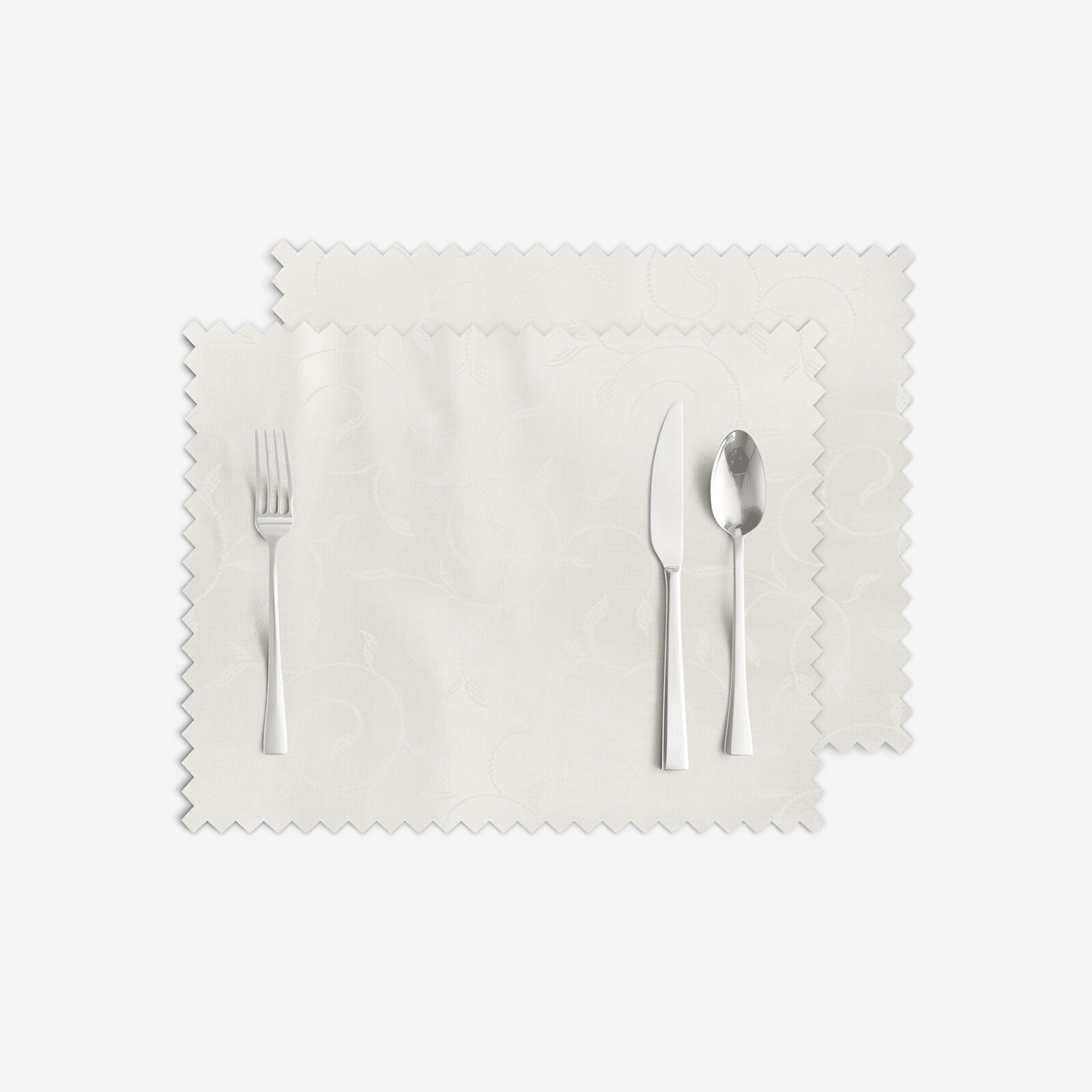 Festliches Tischset Teflon - creme mit großen Ornamenten - 2 Stück