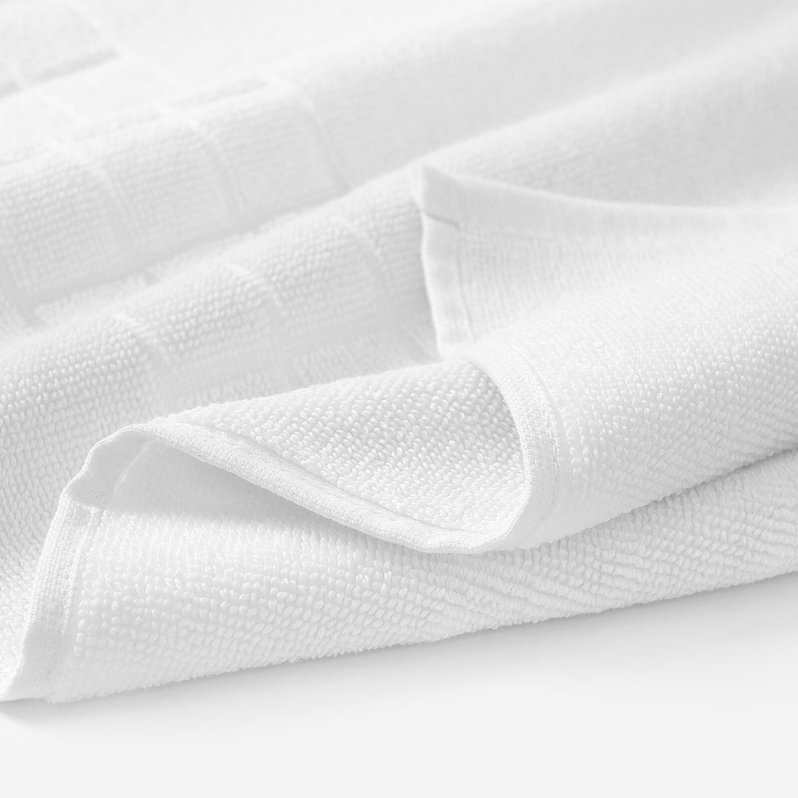 Frottier-Badematte Mozaika – weiß