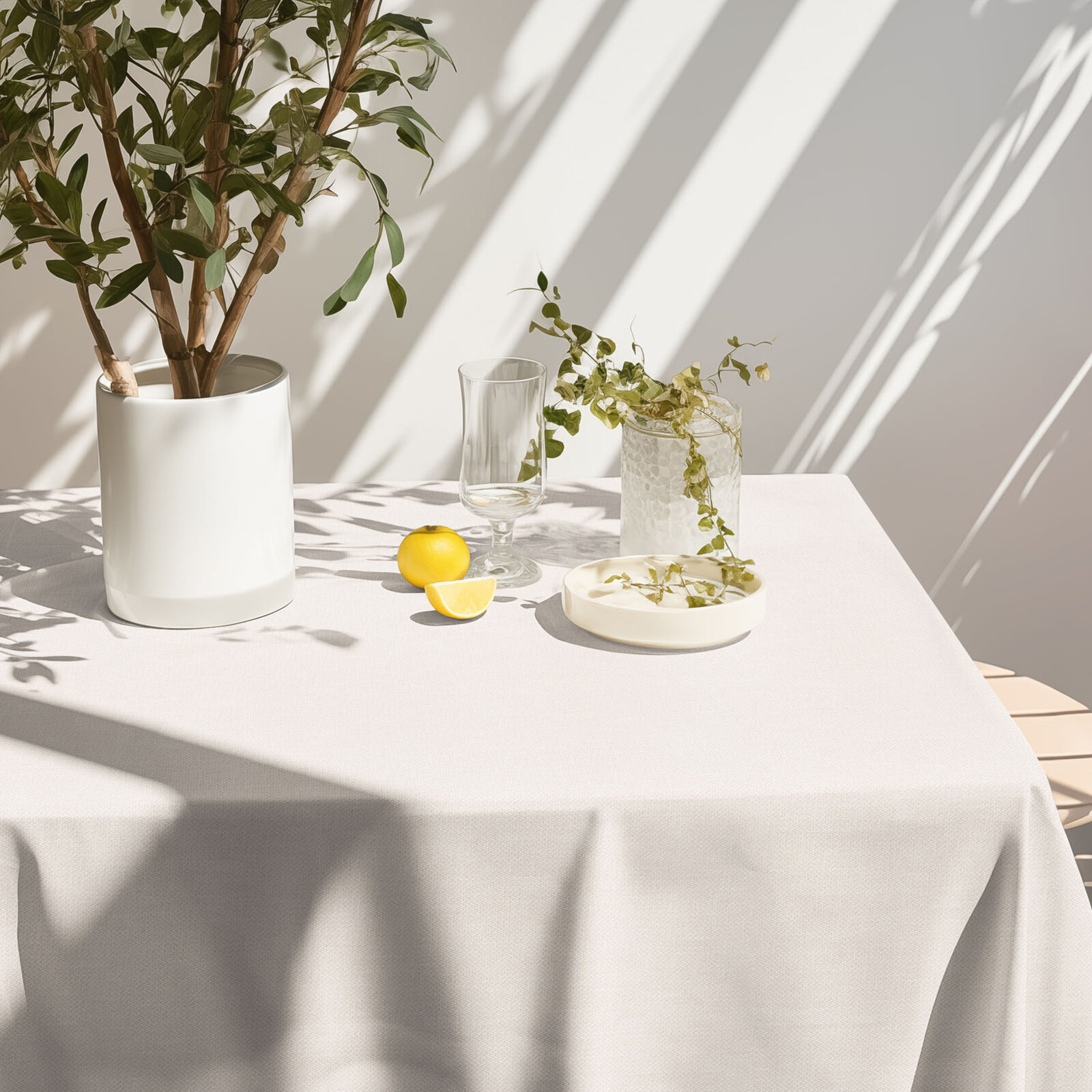 Eckige Tischdecke Peru - creme