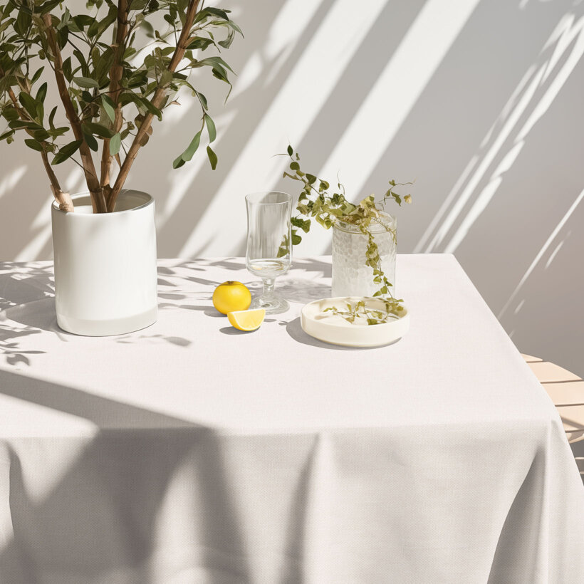 Eckige Tischdecke Peru - creme