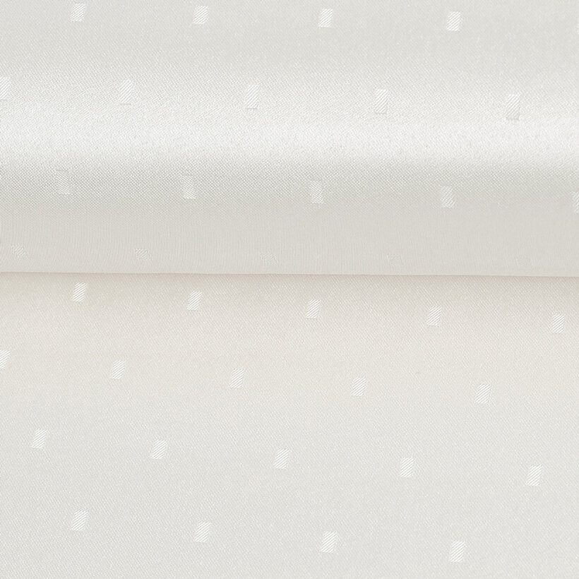 Teflonstoff für Tischdecken – creme mit glänzenden Rechtecken