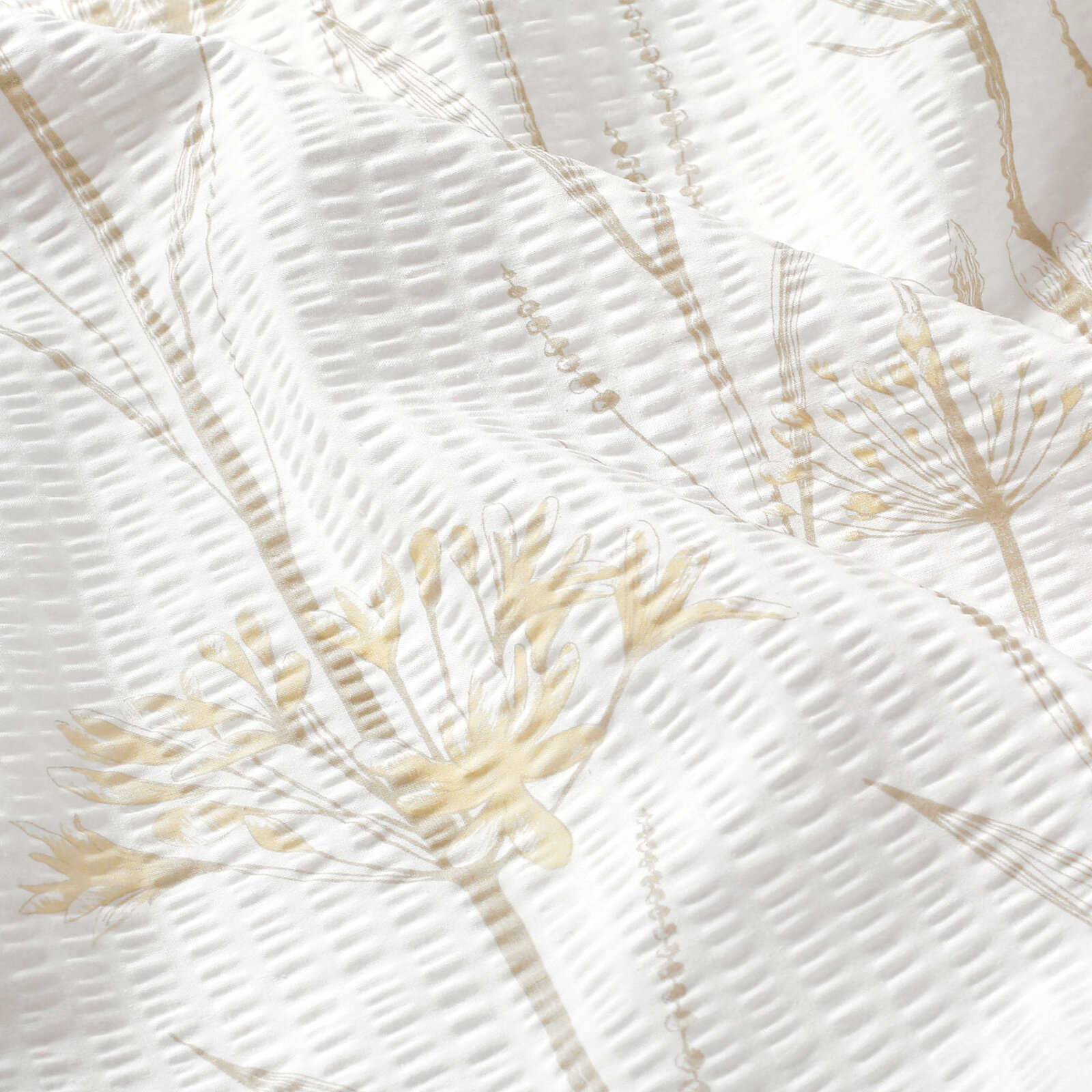 Seersucker Bettwäsche Duo - Dekorpflanzen mit Latte