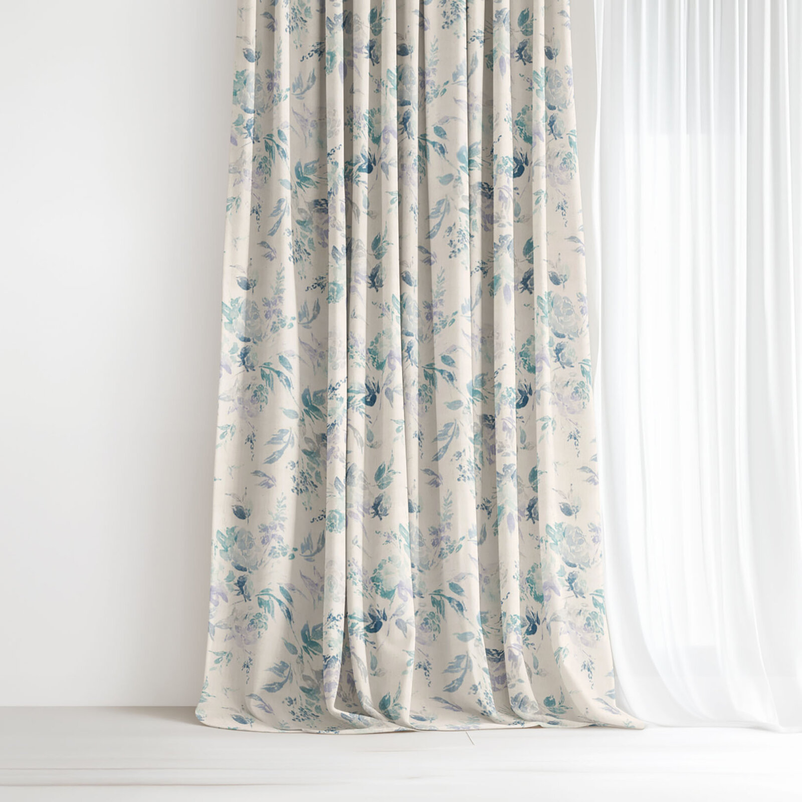 Dekorativer Vorhang Valencia - Pflanzenabdrücke