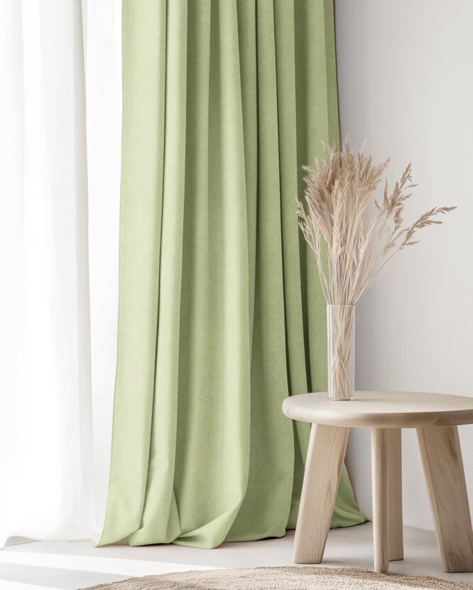 Dekorativer Vorhang Marbella - erbsengrün