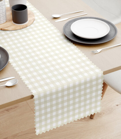Tischläufer Teflon - beige Würfel