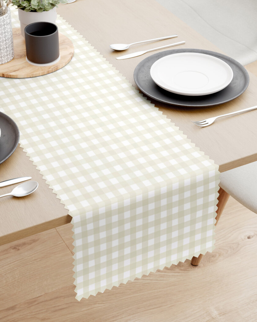 Tischläufer Teflon - beige Würfel