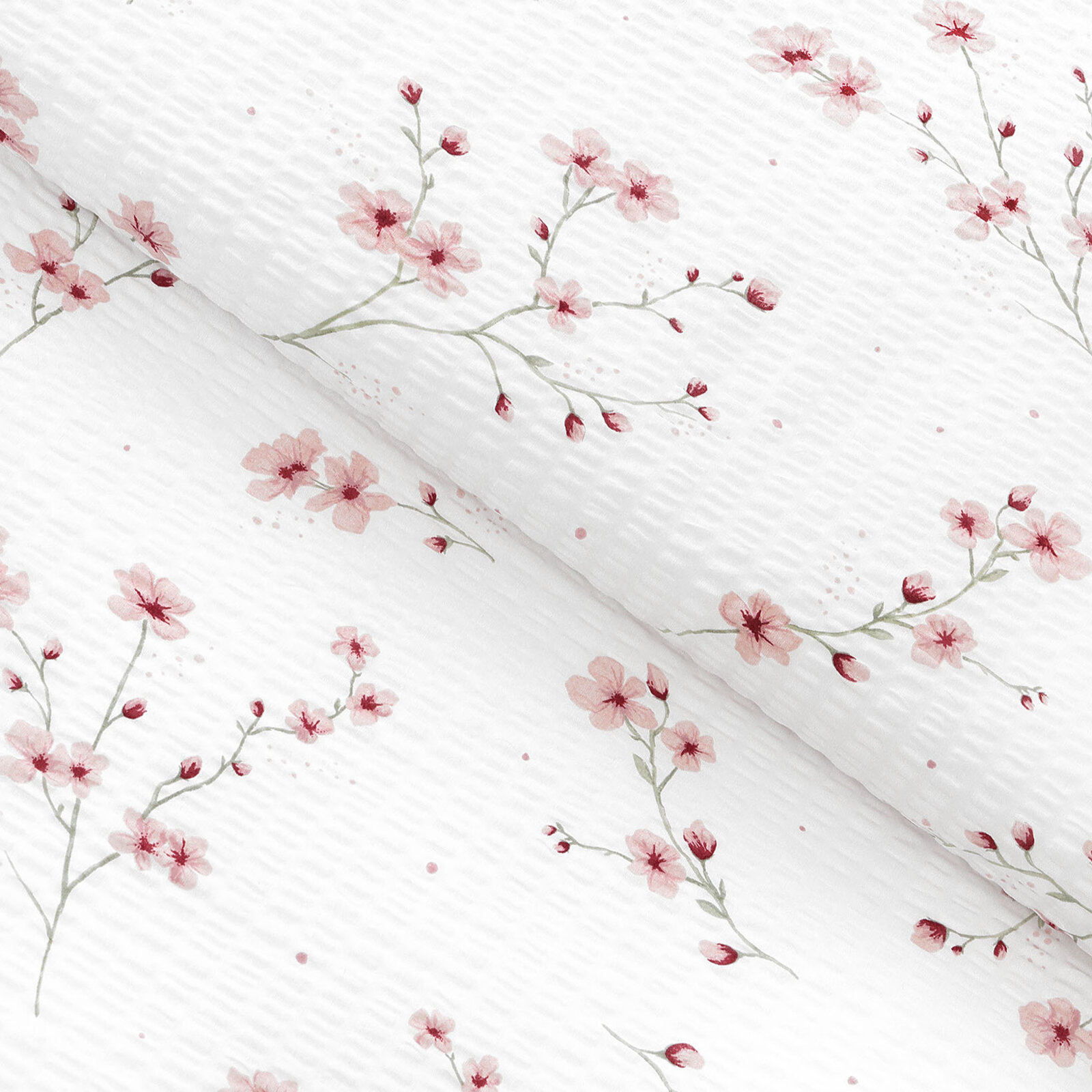 Seersucker - Blühende Sakura-Kirschbäume