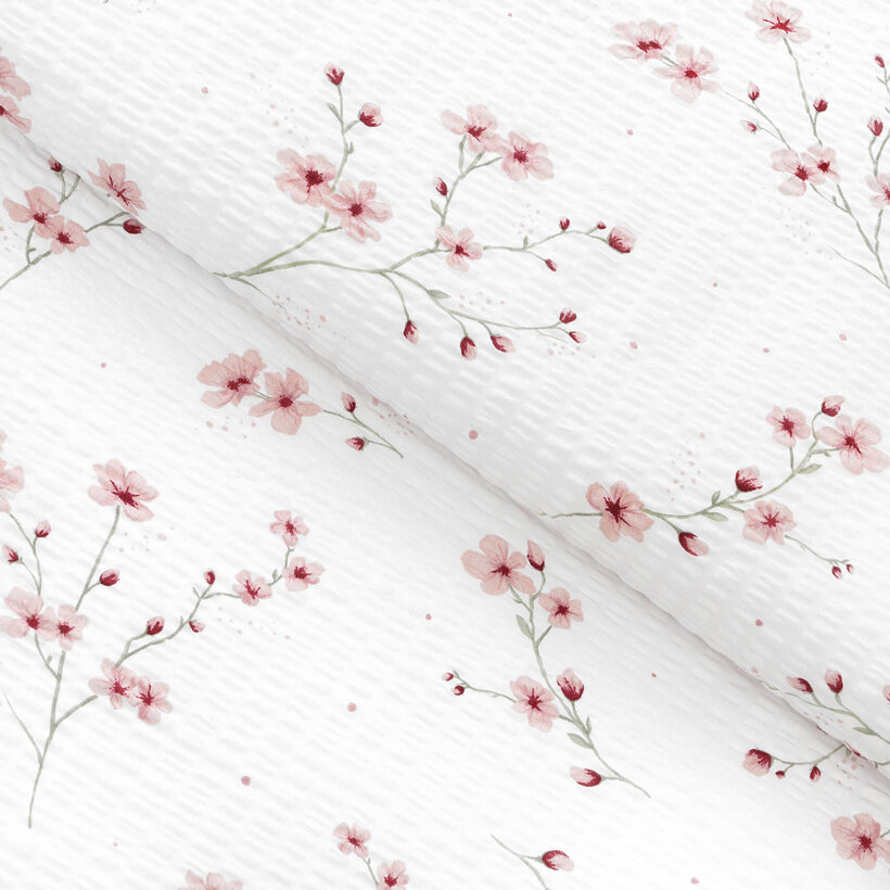 Seersucker - Blühende Sakura-Kirschbäume