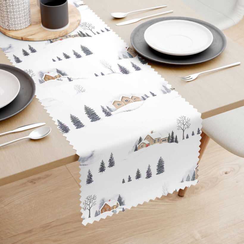 Weihnachtlicher Teflon-Tischläufer - Winterlandschaft