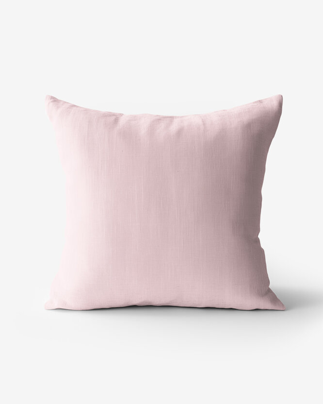 Kissenbezug aus Leinenmischung - puderrosa