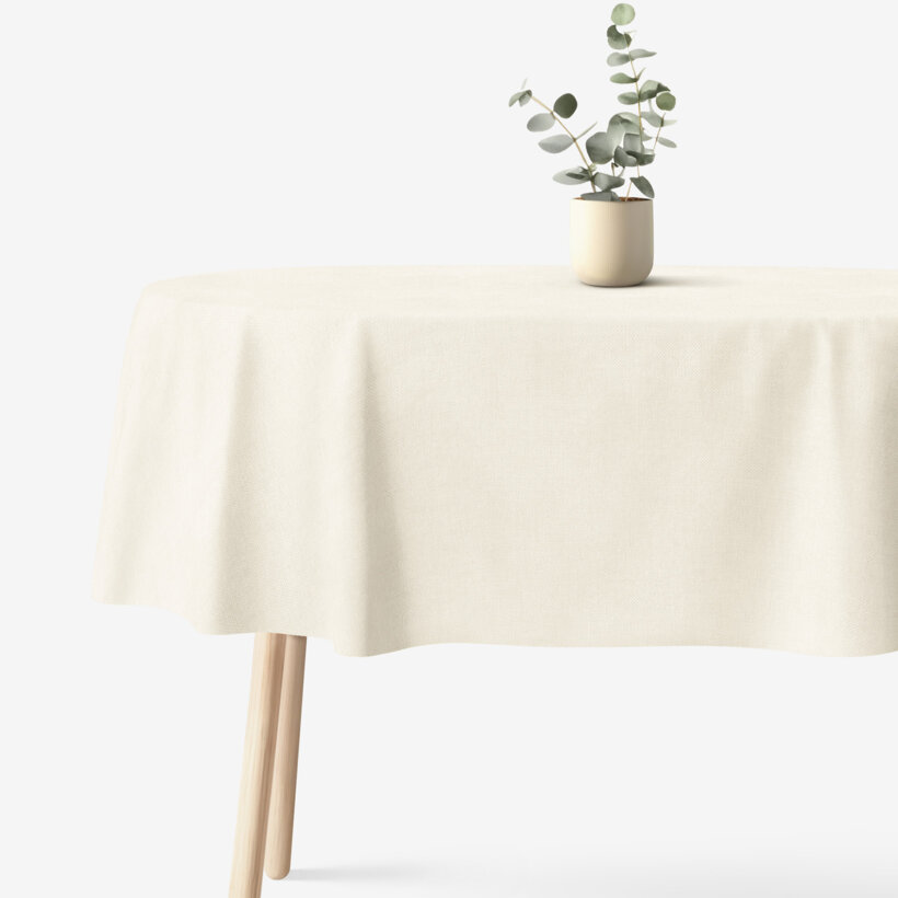 Ovale Tischdecke Malaga - creme