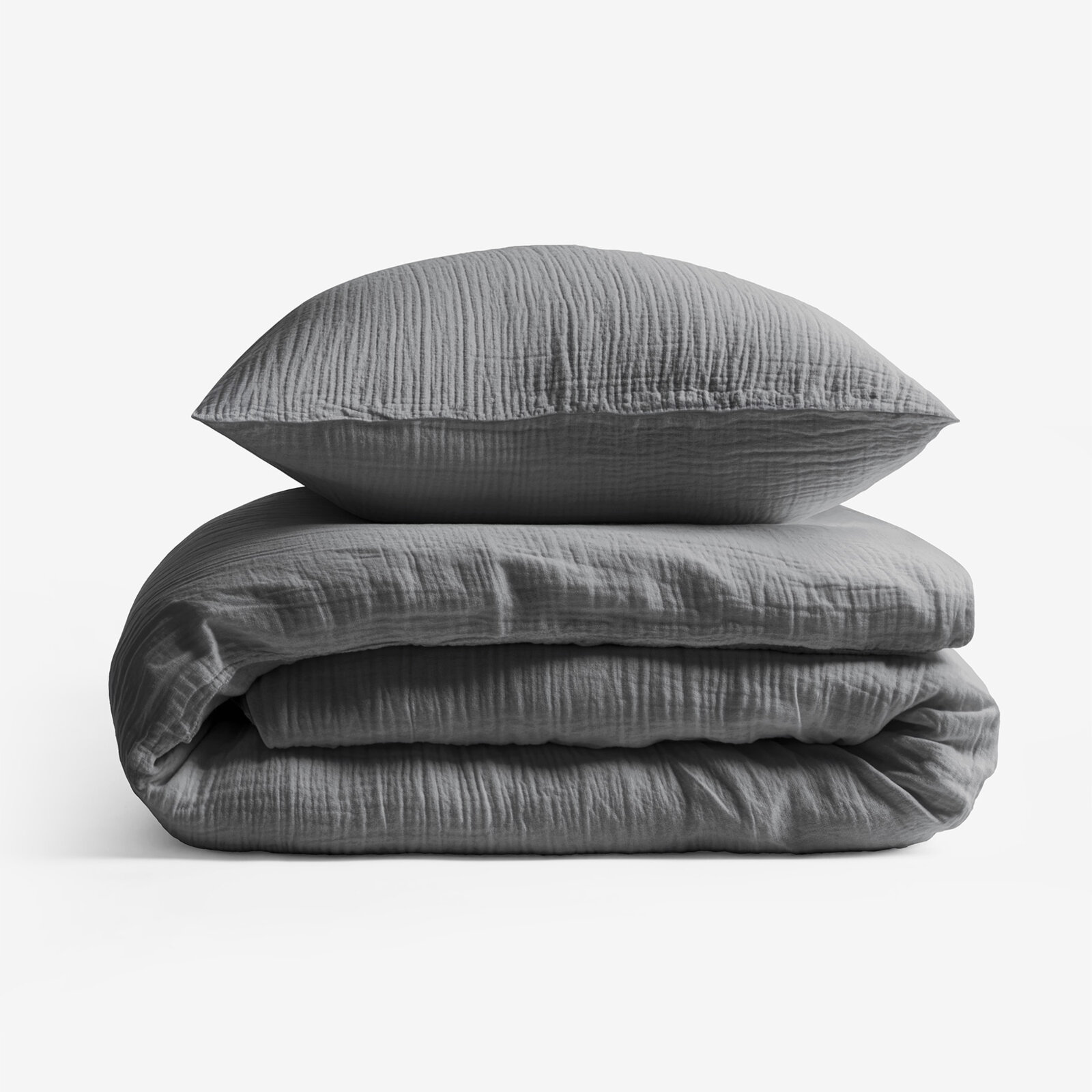 Musselin-Bettwäsche – anthrazit