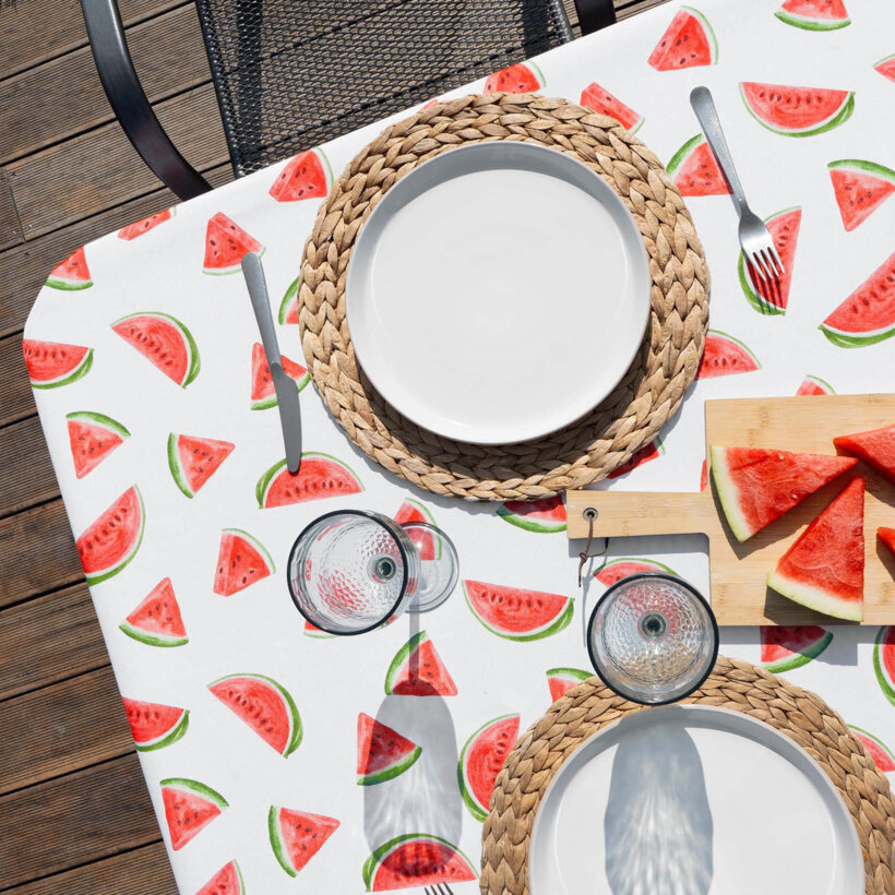 Eckige Tischdecke Teflon - Melone
