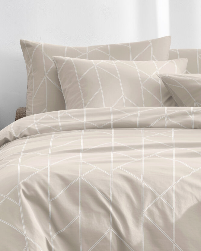 Bettwäsche aus Baumwolle - Geometrische Linien auf Latte