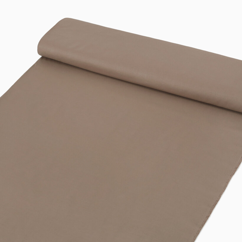 Baumwollstoff einfarbig Suzy - kaffeebraun