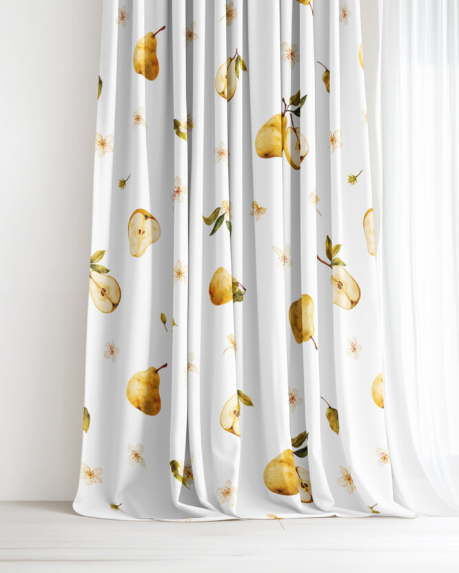 Dekorativer Vorhang – Birnengarten
