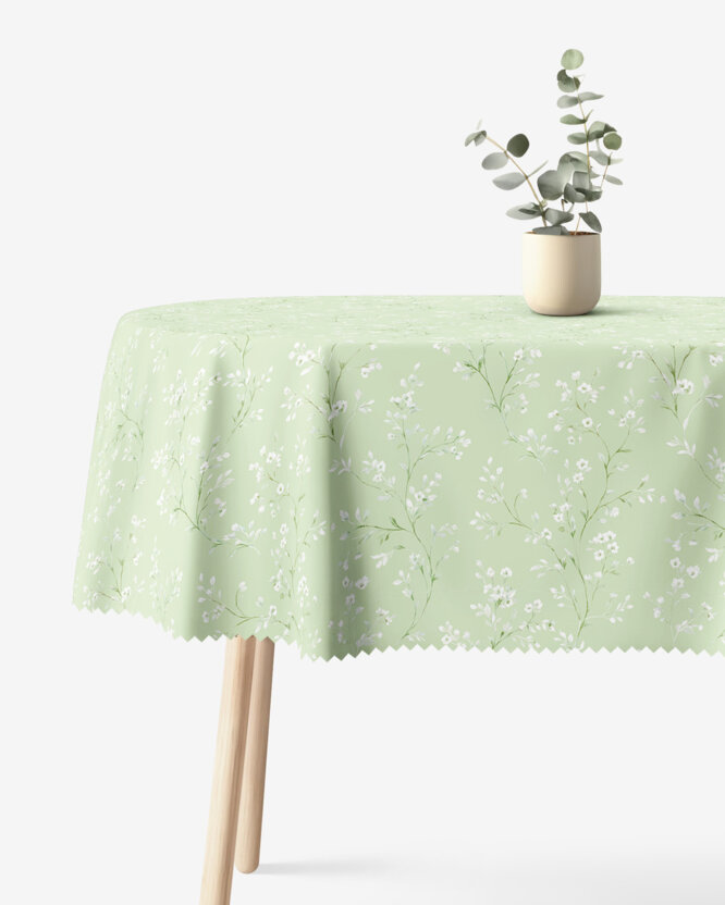 Ovale Tischdecke Teflon - Jasminblüten