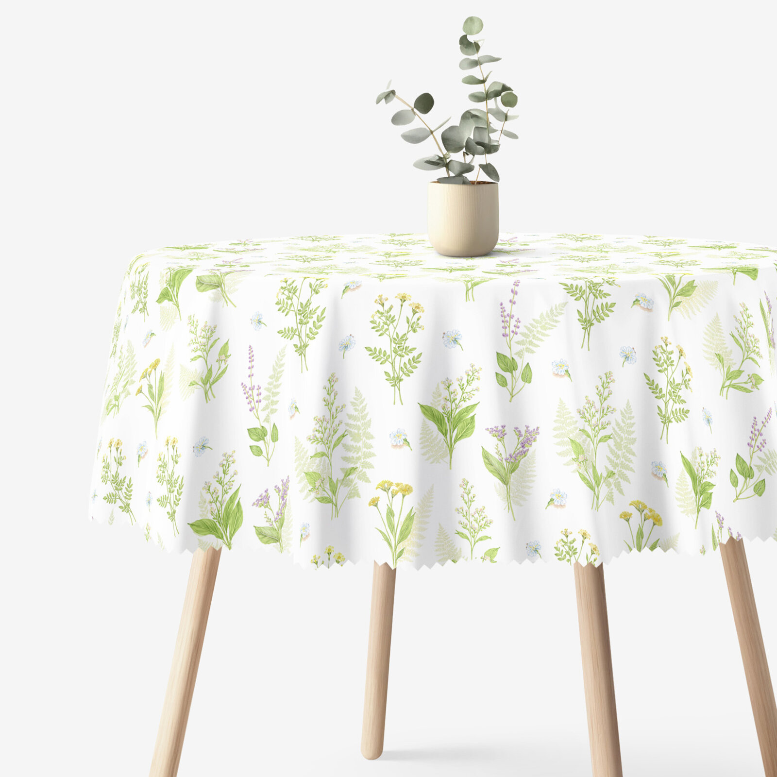 Runde Tischdecke Teflon - Waldblumen