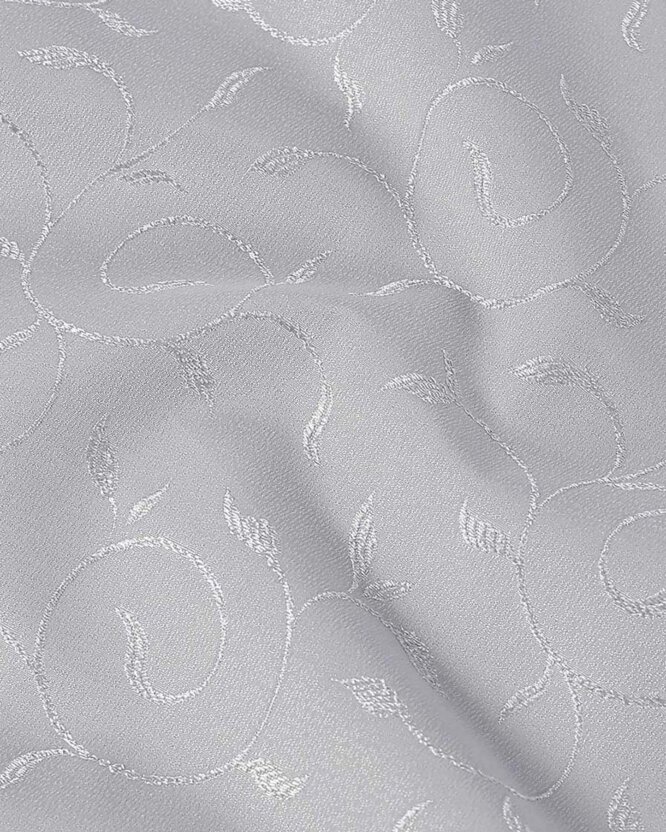 Festliche eckige Teflon-Tischdecke - grau mit großen Ornamenten