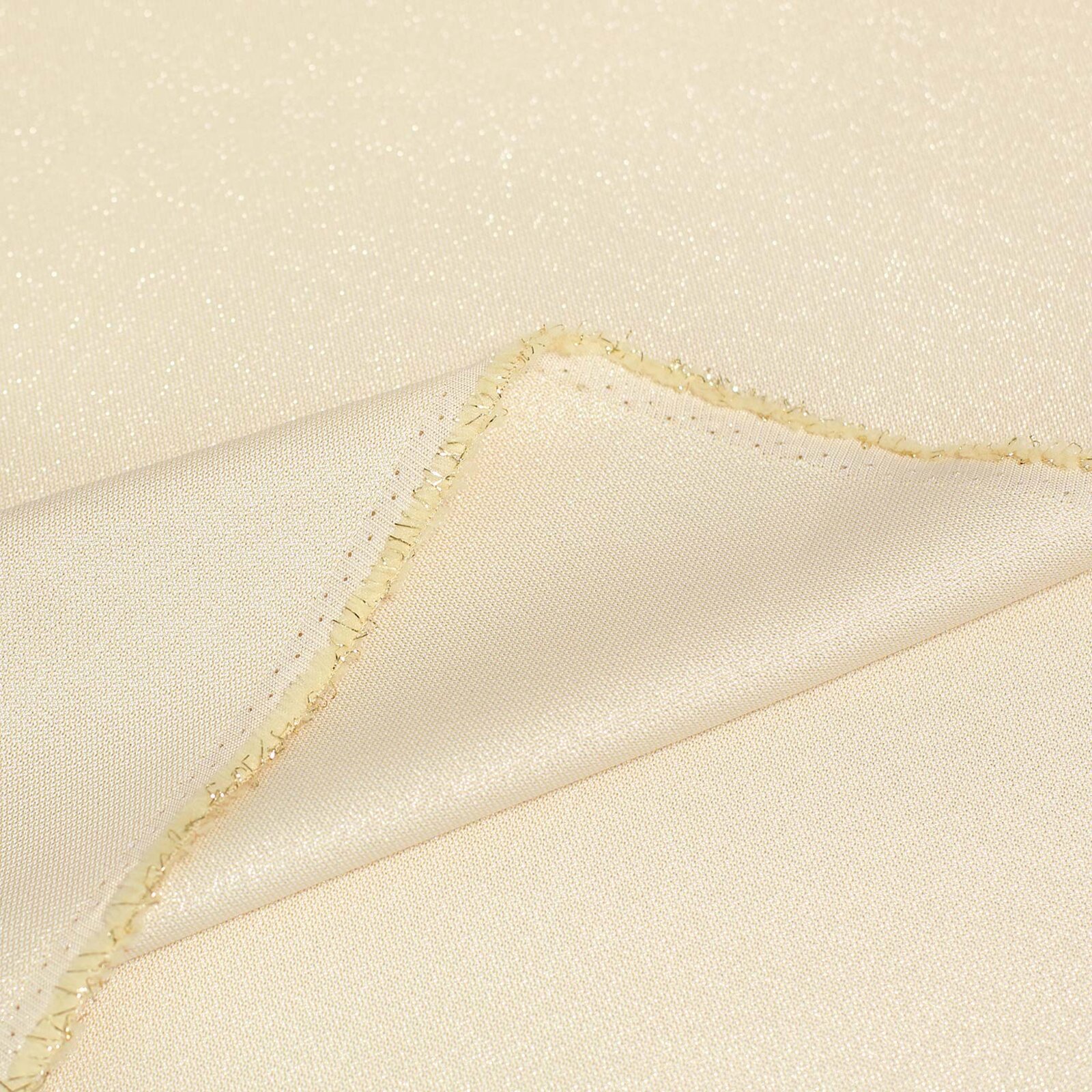 Dekorativer Stoff - goldfarbe mit Glitzereffekt