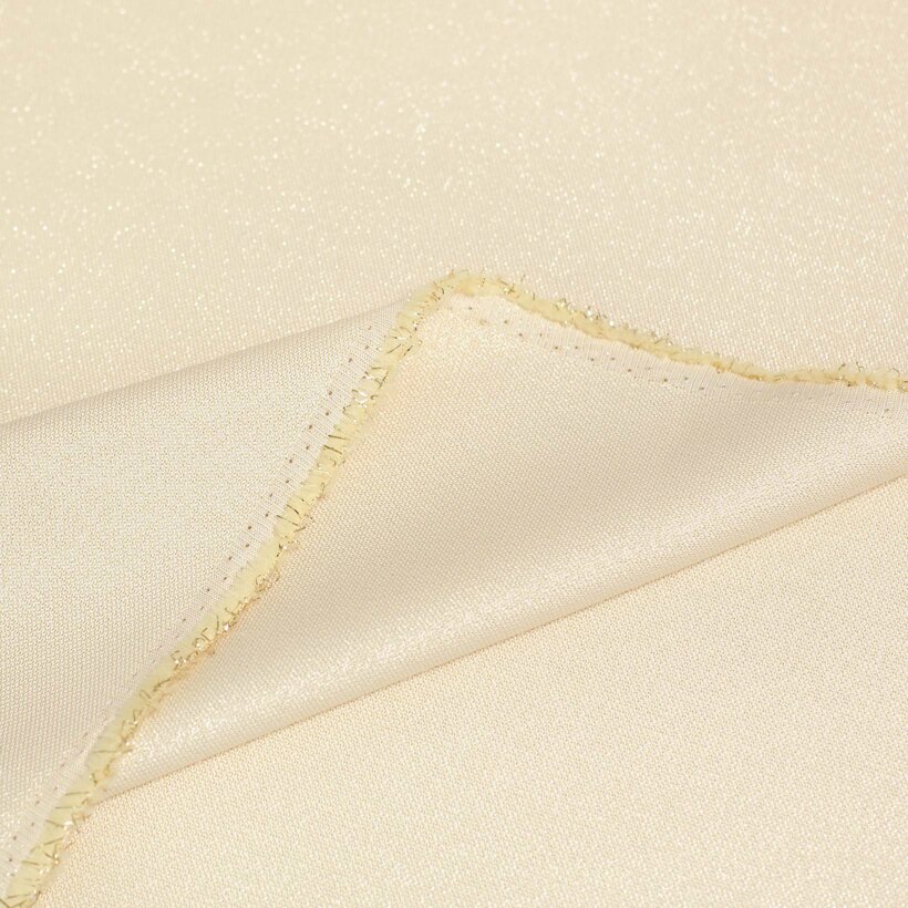 Dekorativer Stoff - goldfarbe mit Glitzereffekt