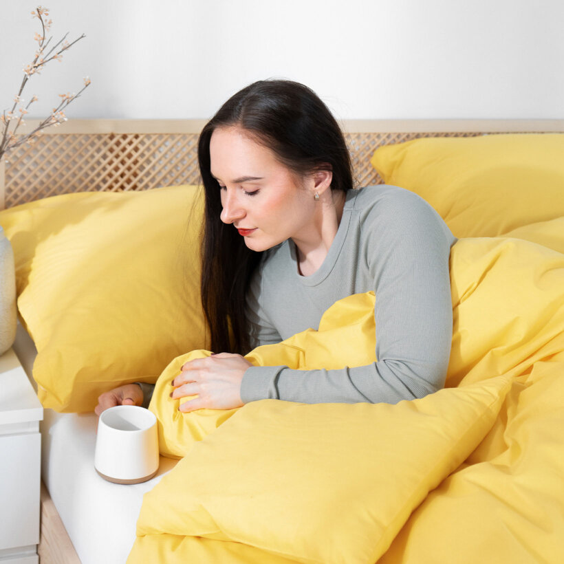 Bettwäsche aus Baumwolle - gelb