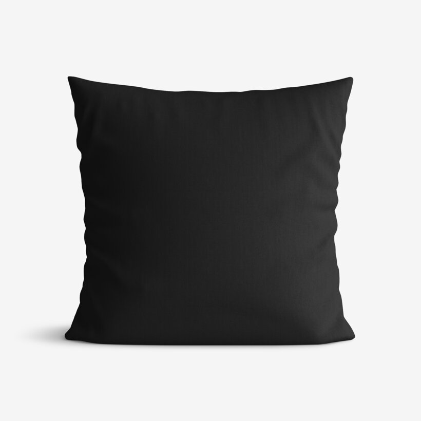 Kissenbezug aus Baumwolle - schwarz