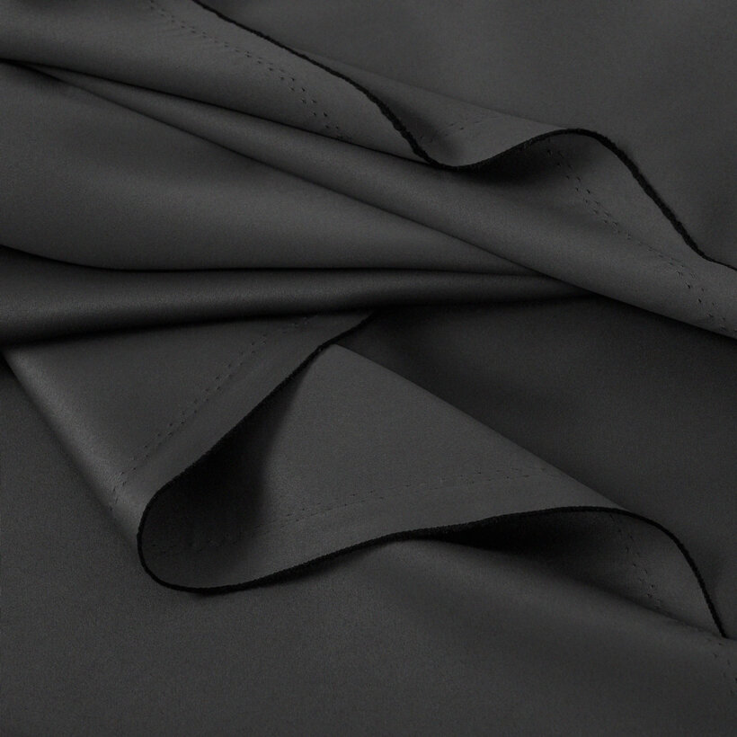 Verdunkelungsstoff Blackout mit Satin-Glanz - dunkelgrau