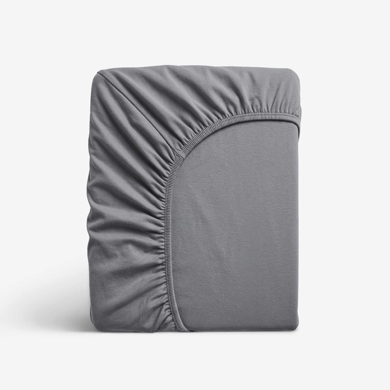 Elastisches Jersey-Spannbettlaken - dunkel grau