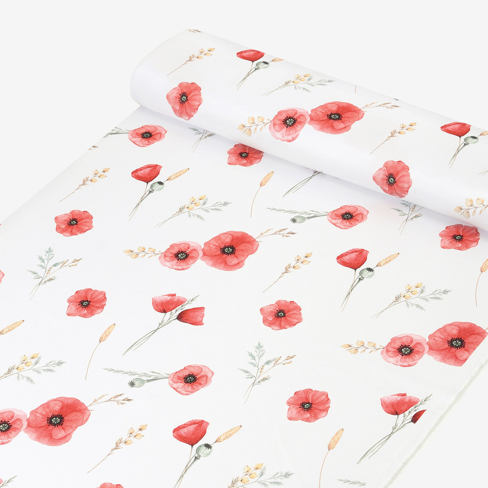 Teflonstoff für Tischdecken - Mohnblumen