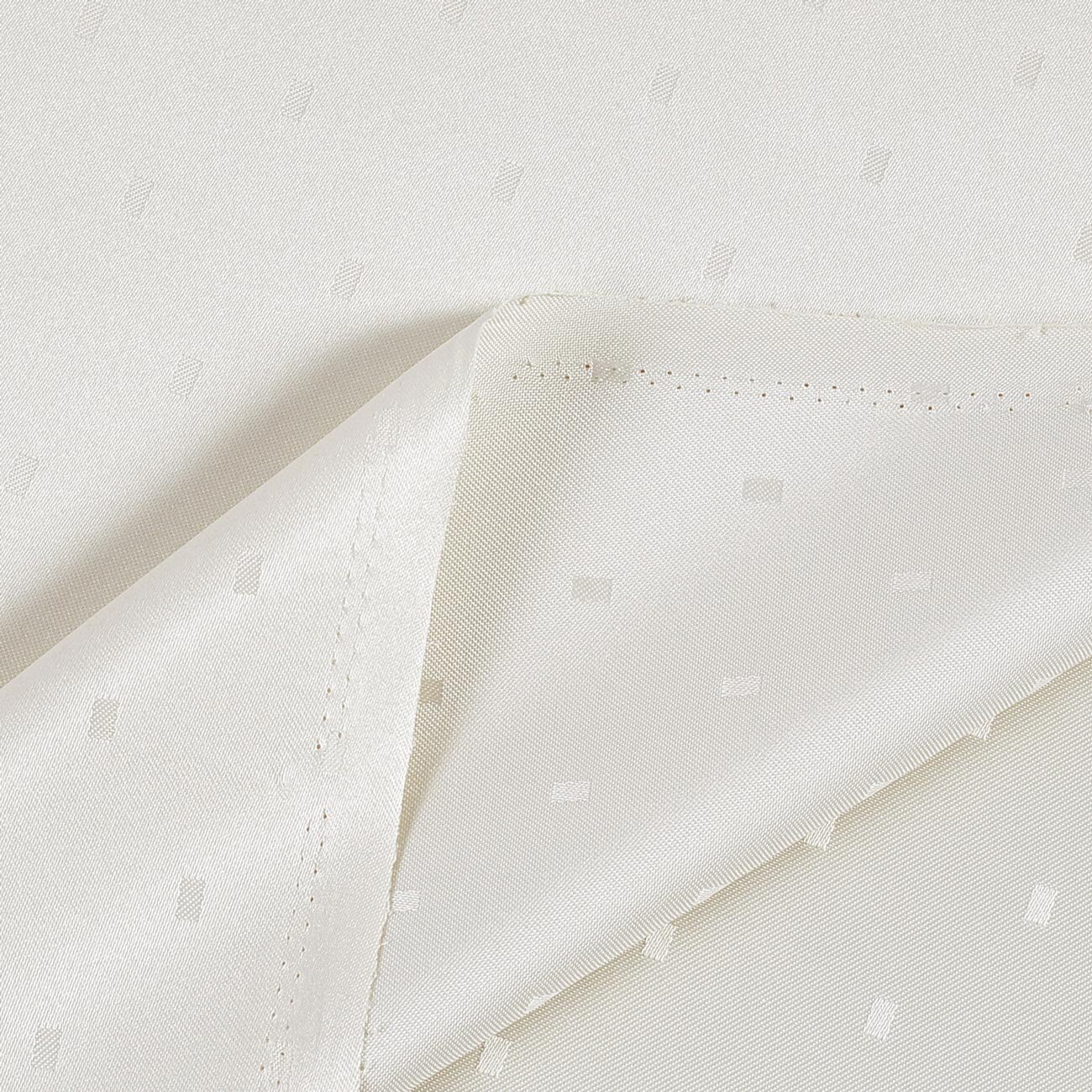 Teflonstoff für Tischdecken – creme mit glänzenden Rechtecken