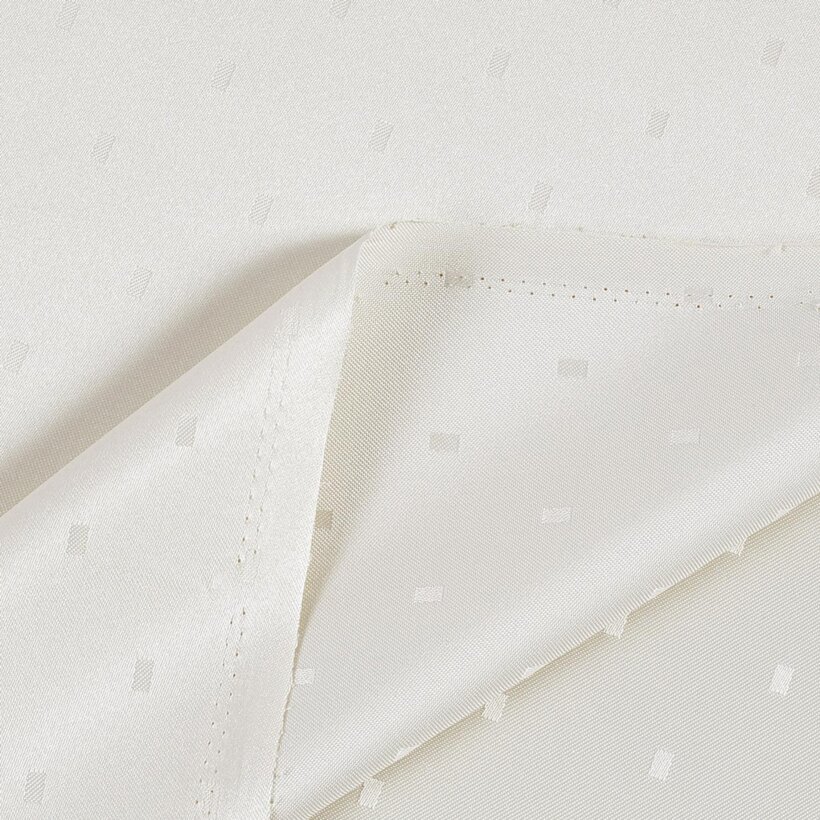 Teflonstoff für Tischdecken – creme mit glänzenden Rechtecken